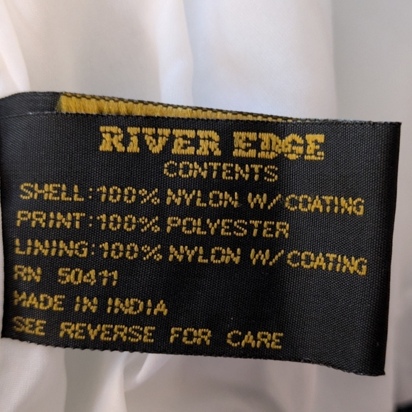 Vintage 90s River Edge Nylon Windbreaker Floral Colorblock Jacket Petite Medium - Picture 6 of 7